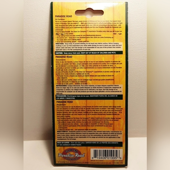 Hanging Car & Home Air Freshener Pack of 3 Hawaiian Pinup Girl - Picture 13 of 15